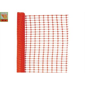Orange Color Plastic Construction Netting , 1.2m Width Construction Barrier