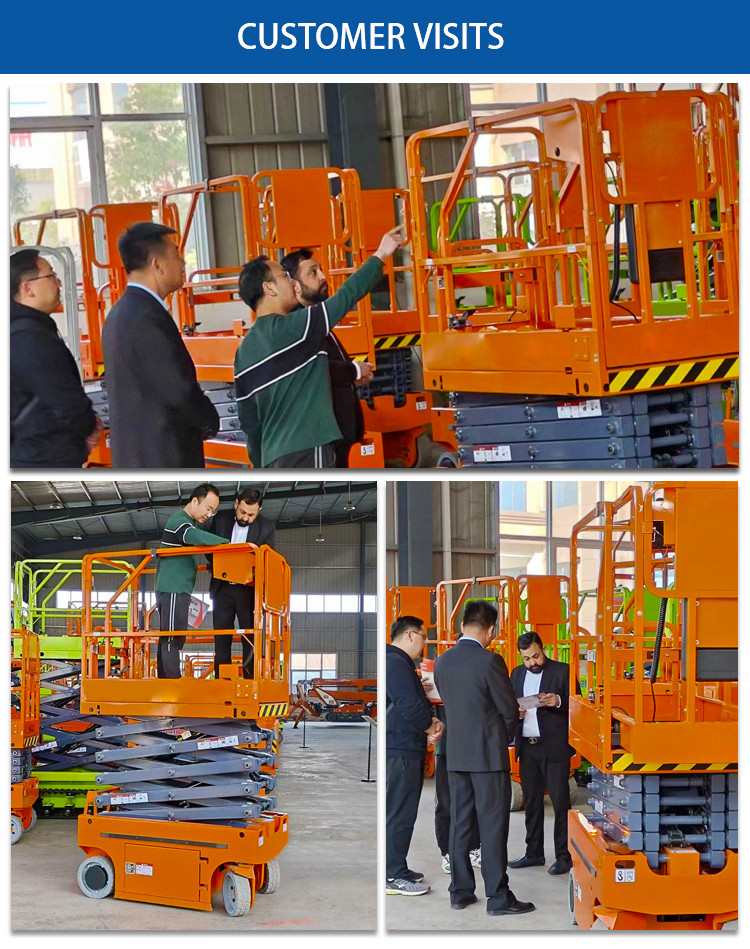 convenient 230kg Load Capacity 6 Mters Electric Scissor Type Lift