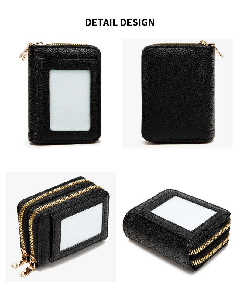 Unisex 3D Fashion Leather Card Holder Organizer Bag Purse with ID Credit Card Slots