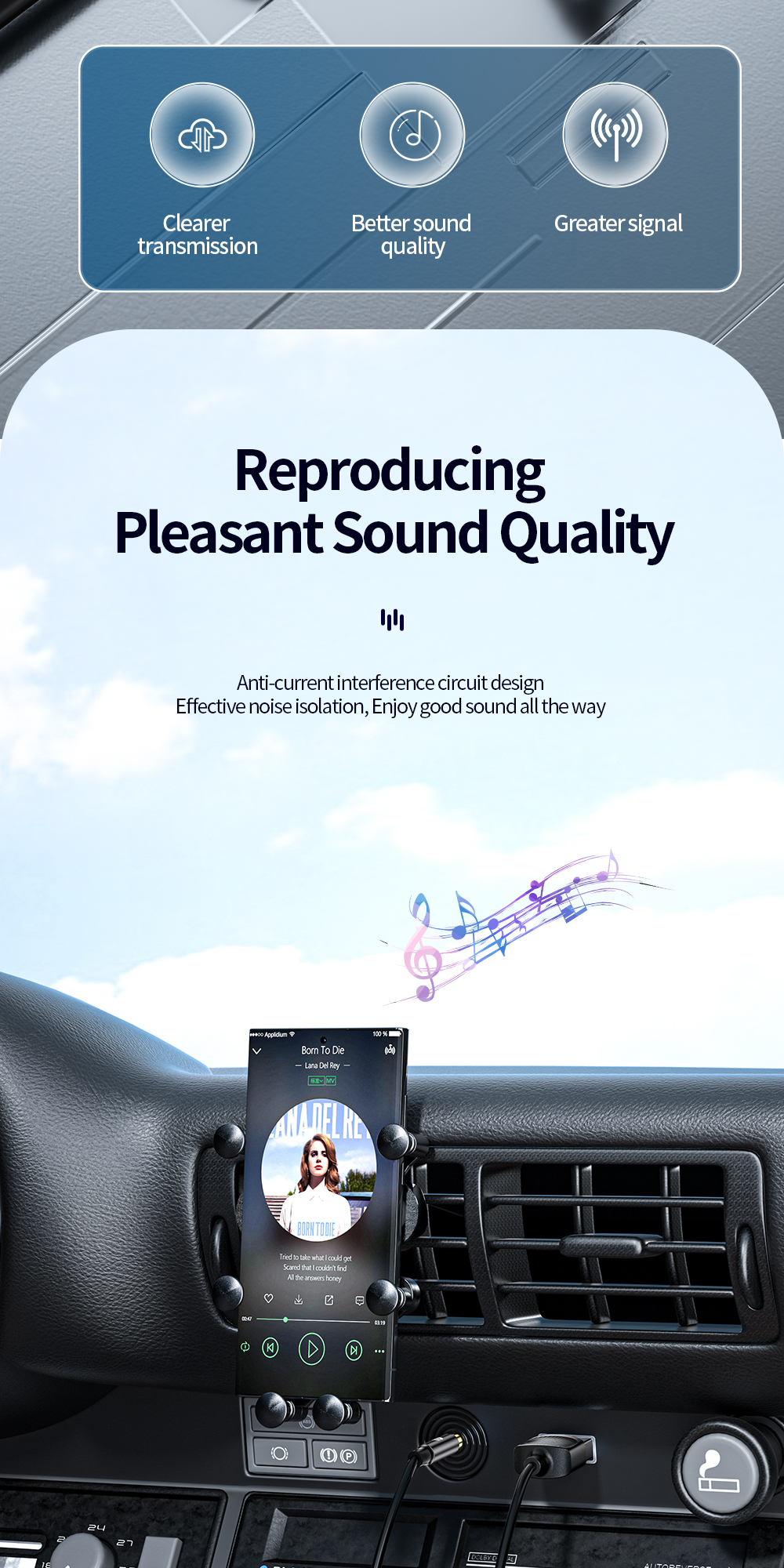 Twill Aux BT Audio Receiver with 3.5mm Audio Cable 3.5mm Aux Audio Converter 3.5mm Jack