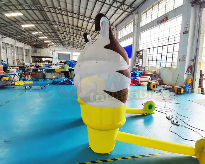 Air Ice Cream Characters Advertising Inflatables For Squares