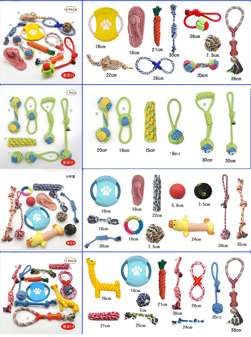 OEM ODM Cotton Indestructible Dog Rope Toys For Aggressive Chewers
