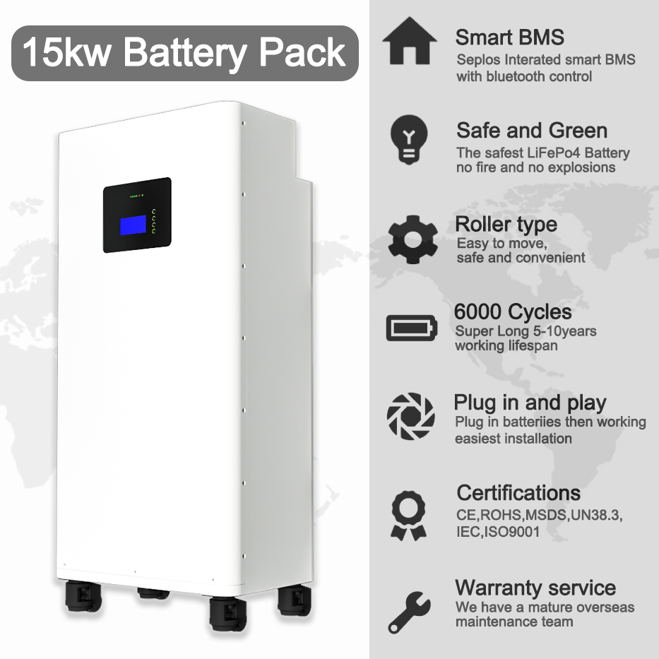 48V 51.2V Lithium Pack Seplos Diy Battery 50Ah 100Ah 200Ah 280Ah For Energy Storage