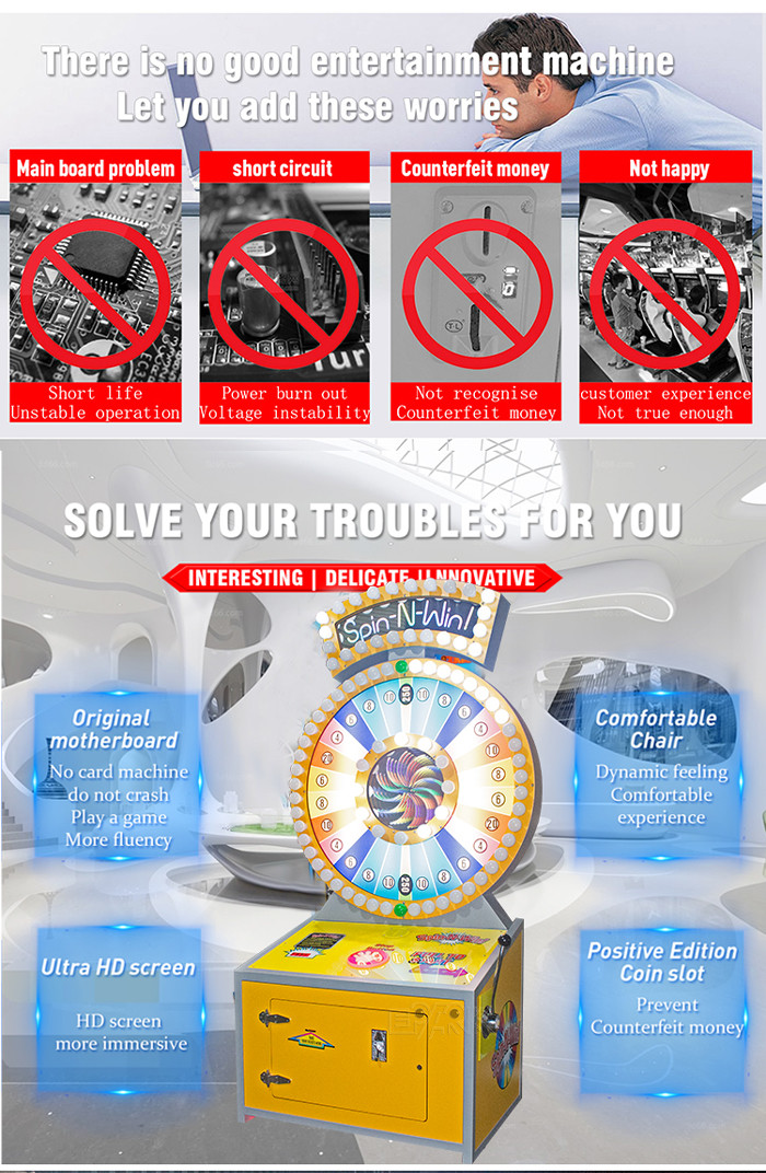 Spin N Win Arcade Amusement Lottery Ticket Game Machine