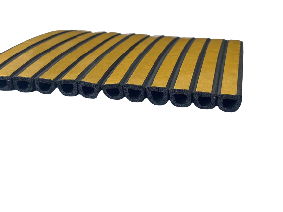 Customizable Hardness D Type EPDM Foam Self-Adhesive Rubber Sealing Strip for Doors and Windows