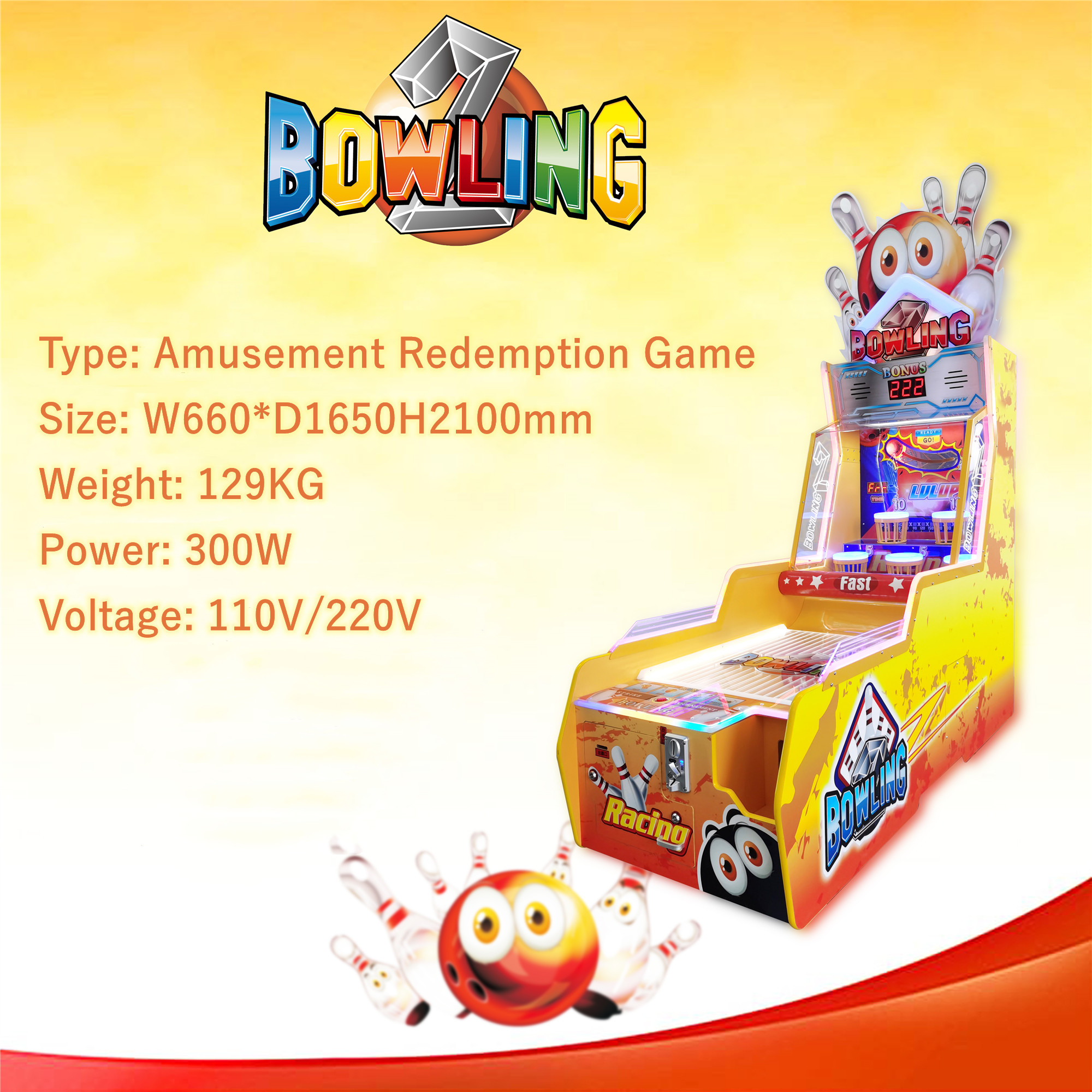 Toss Balls 1 player Coin Operated Redemption Ticket Game For Amusement Center