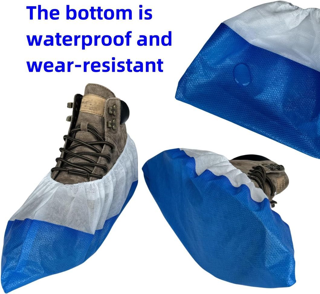 Bulk Non Slip Durable Disposable Boot Shoe Covers for Indoors, Home, Floors and Shoes
