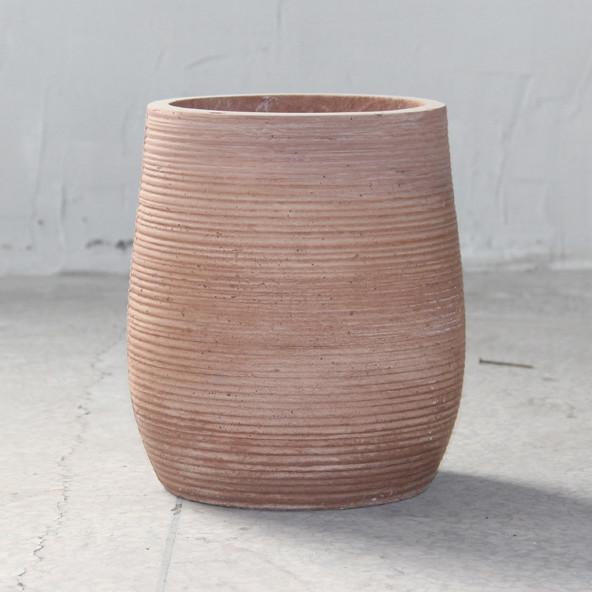 deep urn shaped concrete flower pot, cement flower pot for large plants in yard