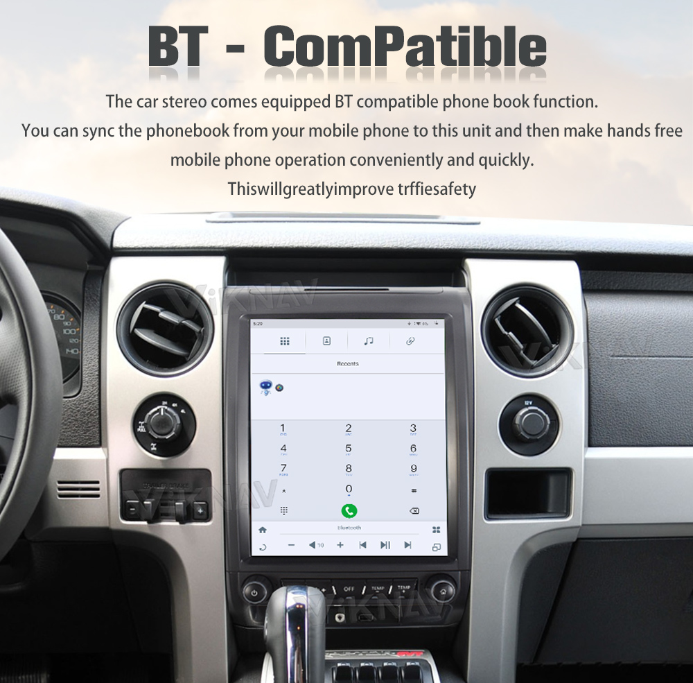 12.1inch Touch Screen Car Radio For Ford F150 2009 - 2012 Android 13 Multimedia Player GPS Navigation Head Unit Carplay
