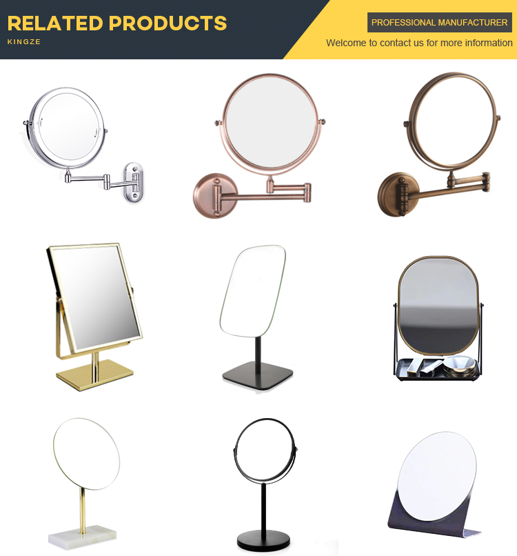 6 INCH wall mounted folding makeup mirror Rotating with Bathroom folding mirror