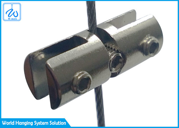 Display And Fixture Glass Clamp Cable Clip Double Sided For Cable Display System