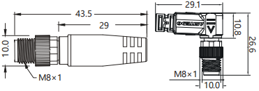 IP67 M8 Connector Harness Double End Precast Wire Harness Male Straight/Bend 4P Anti-Slag 5m