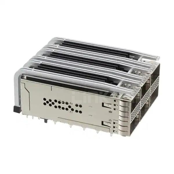 TE 2299924-5 ZQSFP+ Receptacle with Cage Ganged (2x3) with Heat Sink Connector