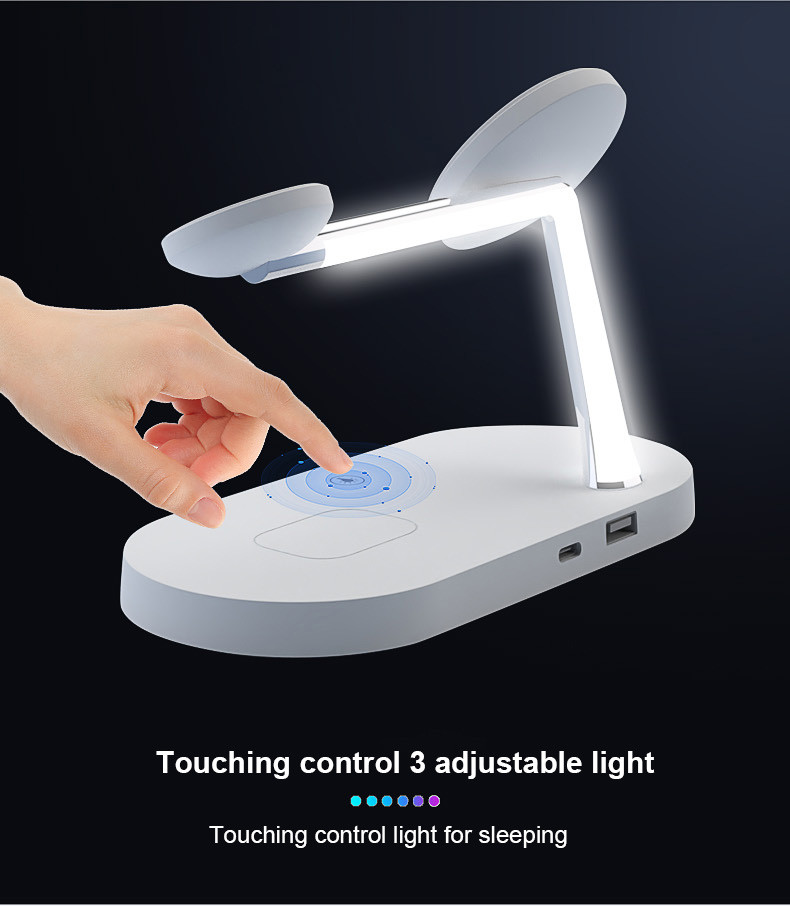 3W Earphone Charging 5-in-1 Magnetic Wireless Charger with USB Output CE/FCC/RoHS Approved