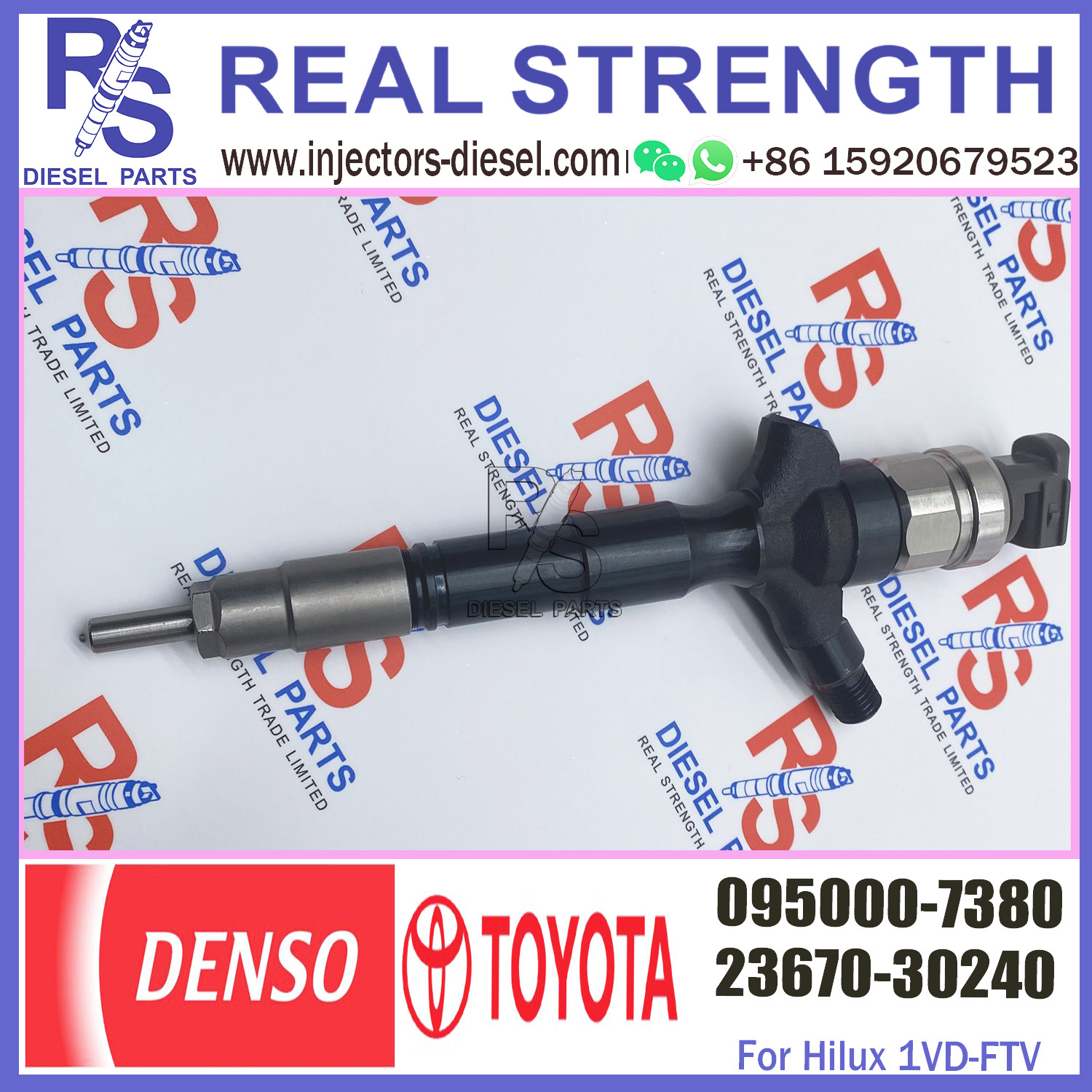 Common rail Injector 23670-30240 095000-7380 For Toyo-ta 2KD-FTV 23670-30240 095000-7380
