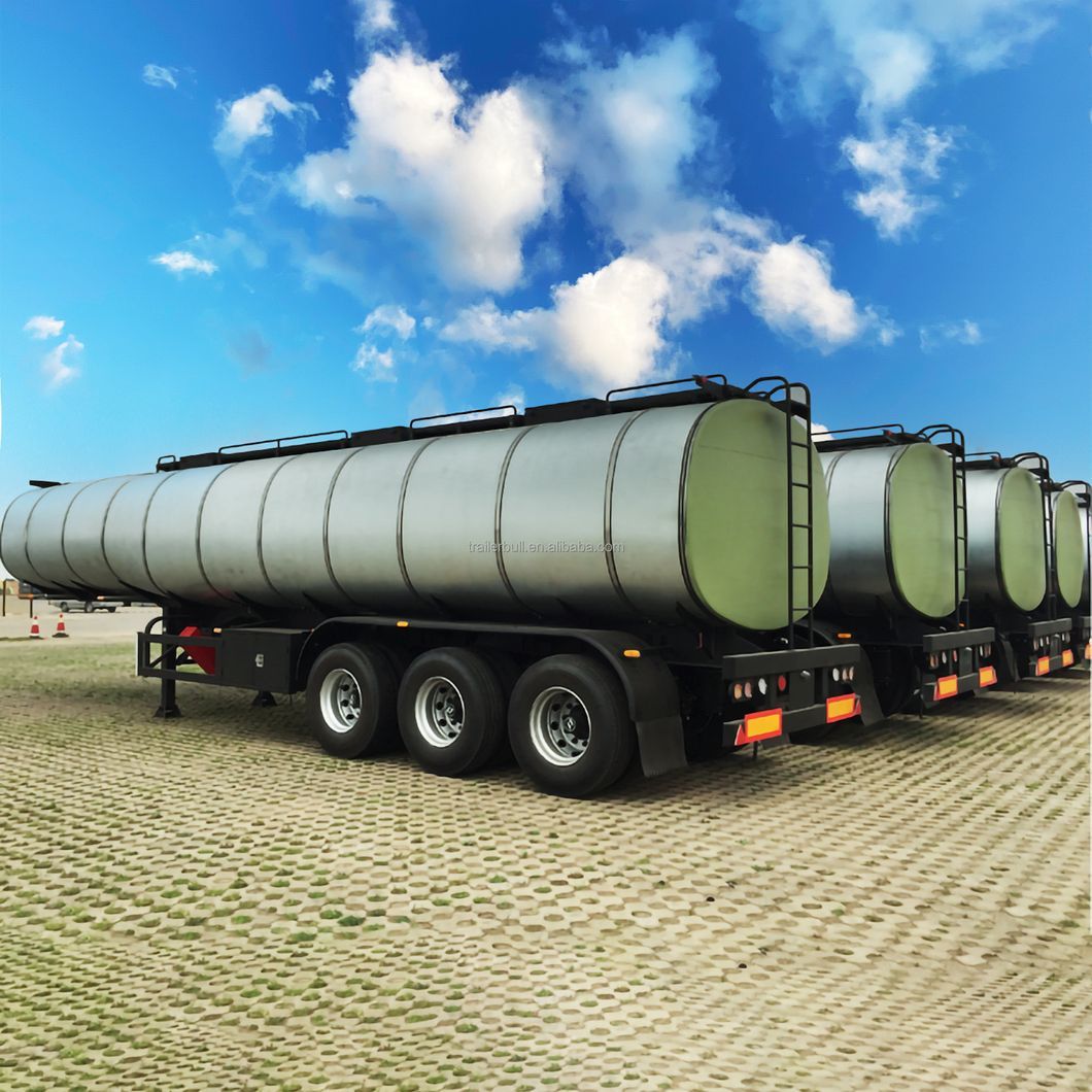 43500L 28t Insulated Carbon Steel Tank Semi Trailer 3 Axles for Palm Oil Crude Oil Bitumen