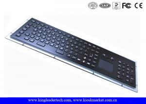  Dust-proof 103 Keys Black Metal Kiosk Keyboard With Touchpad And Number Keypad Manufactures