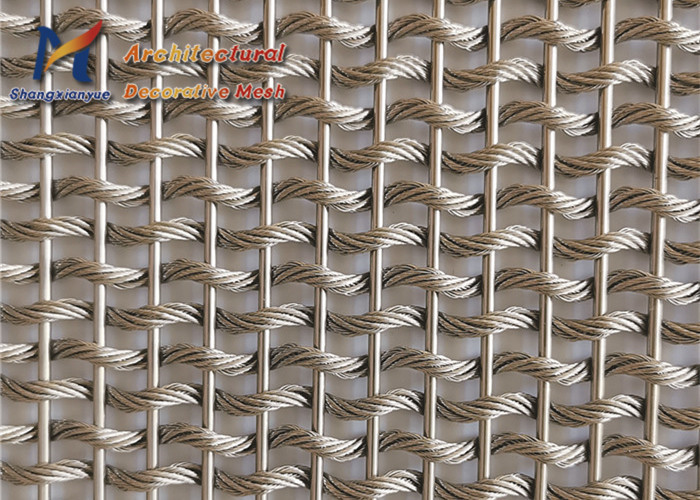 Titanium Coated Architectural Cable Mesh 2.5mm Stainless Steel 201