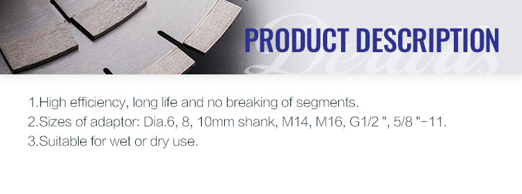Tools Diamond Core Drill Bit Hot Press Segmented Type for Marble Granite Quartz 6-125mm