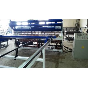 PLC Control Fence Mesh Welding Machine , Automatic Steel Wire Mesh Machine
