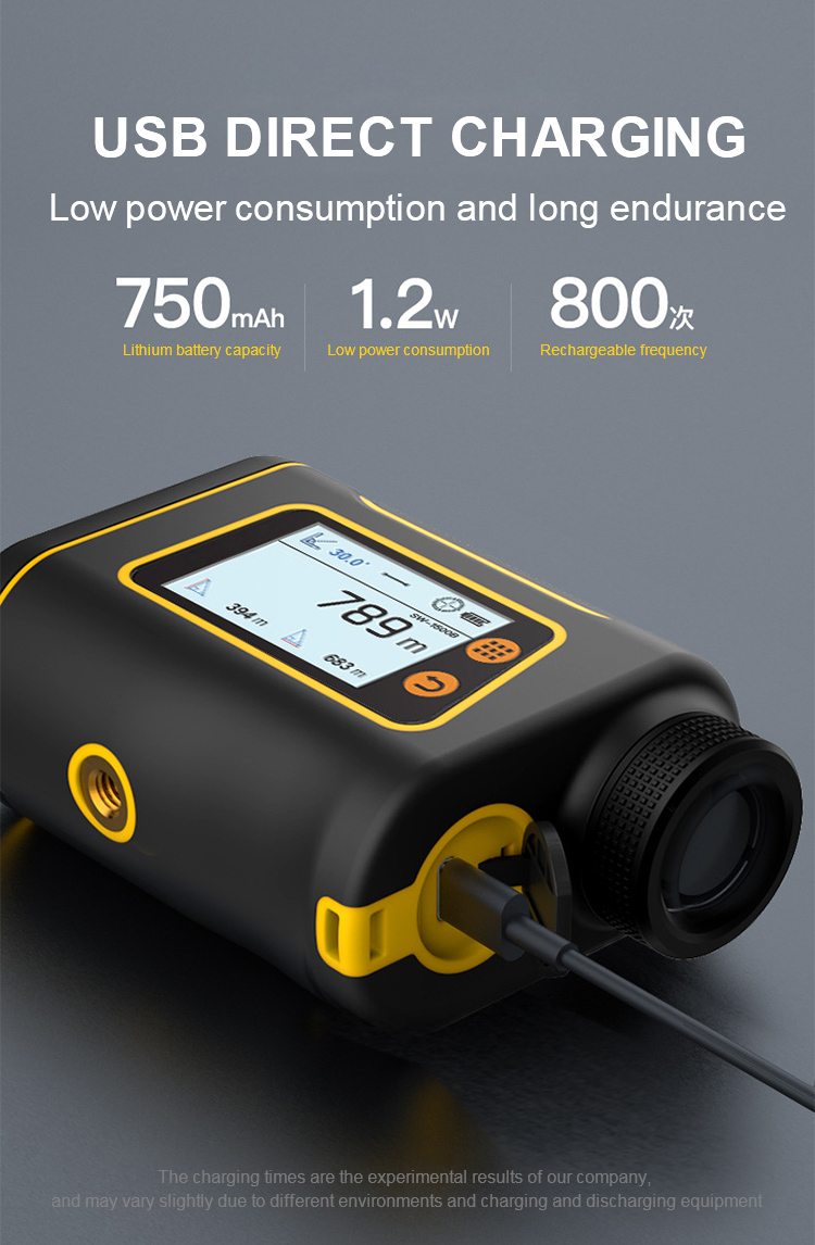 1000m Laser Rangefinder Rechargeable Class 1 Monocular Customizable Golf Rangefinder