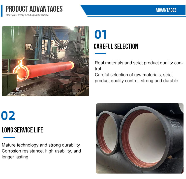 Ductile iron pipe factory direct sales