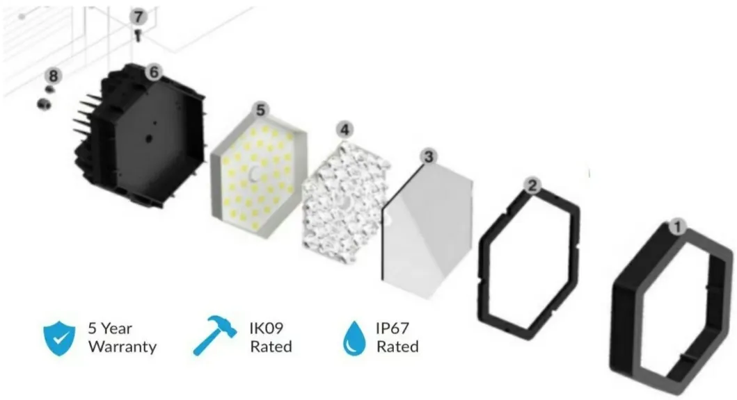 Factory Price Best Quality C4 High Driver 140lm/W IP67 Ik08 Waterproof Outdoor Landescape Garden Parking LED Sport Stadium Light