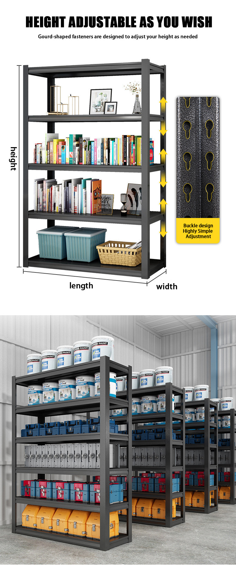 Straight Edge Boltless Metal Shelving Ideal Storage Solution For Space