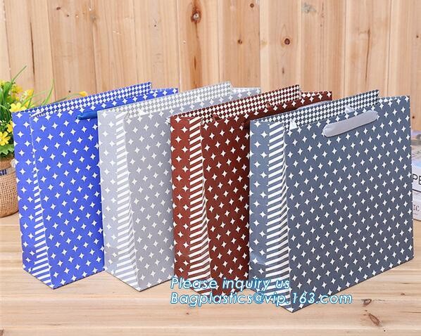 Luxury paper bags with handles Different Sizes,250gsm art paper shopping carrier bag custom printing with handle rope