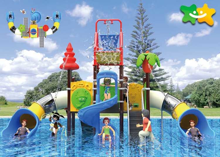 Commercial Long Slip And Slide , Commercial Pool Slides High Aquatic Paradise Activities