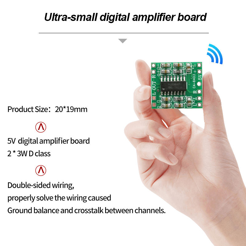 D Class Power Audio Board with 6W Linear Amplifier PAM8403 5V CA-8403 Standard Voltage