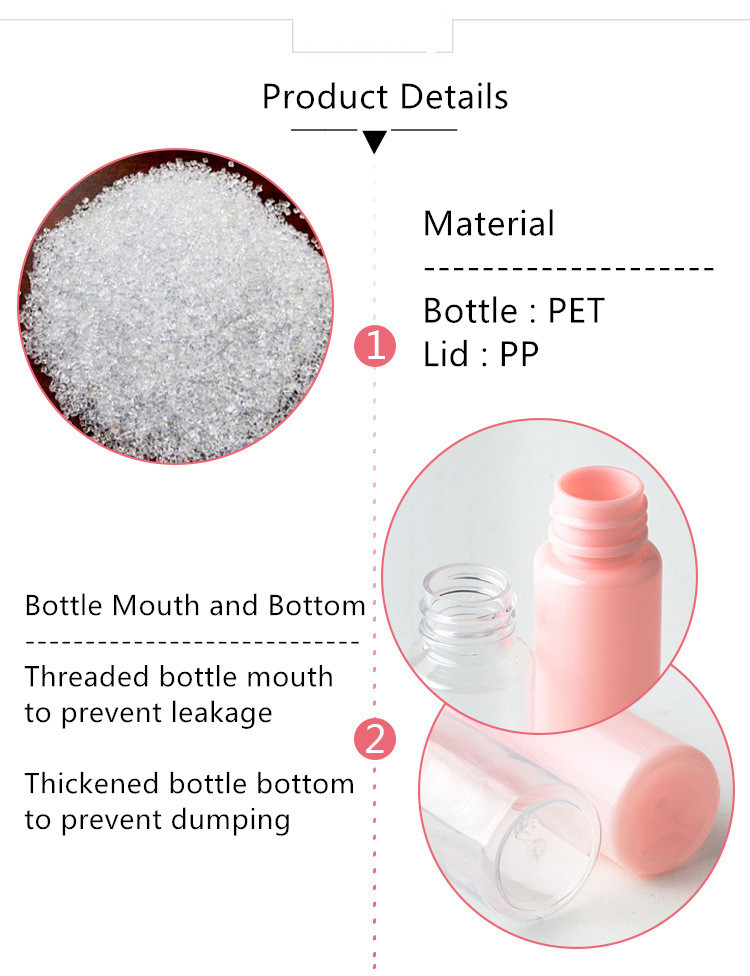 Colorful Plastic Water Bottles , PET PP 30ml Small Plastic Bottles With Lids