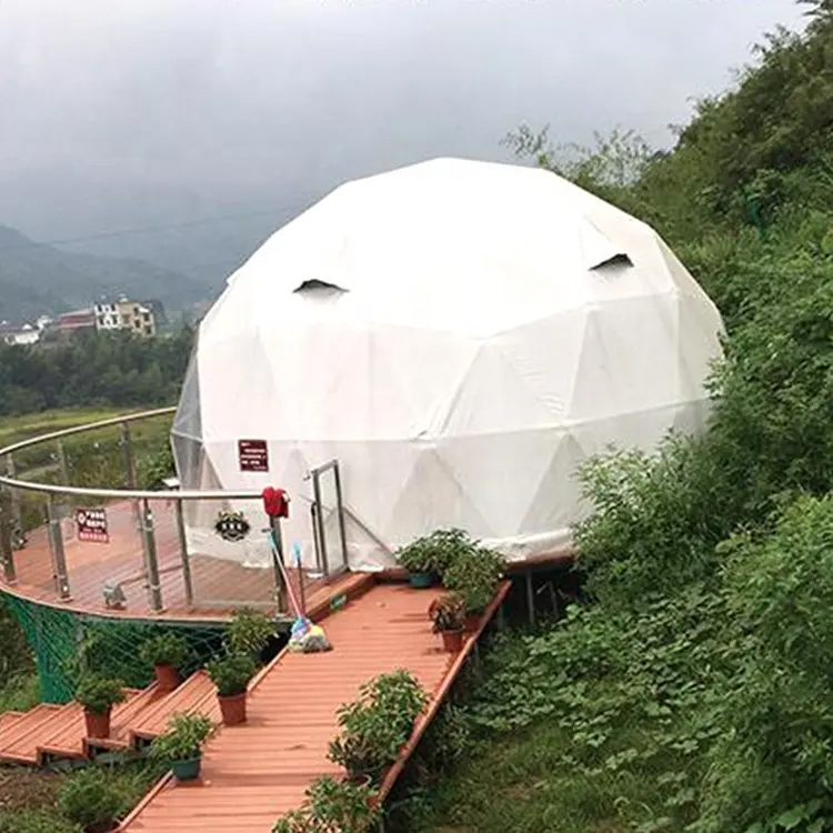 Custom Logo Luxury Geodesic Dome Glamping Tent Outdoor Waterproof