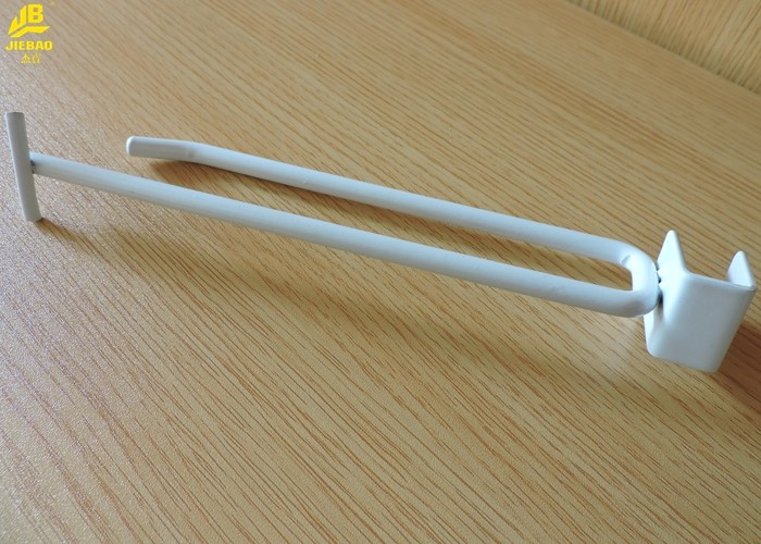 Durable Steel Heavy Duty Pegboard Hooks With PVC Price Holder White Color