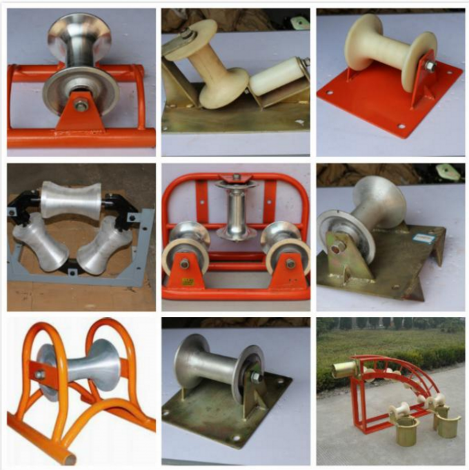 Straight Line Cable Laying Roller , Wear Resistant Cable Pulling Rollers 0