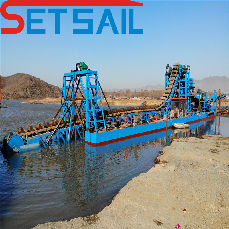 Bucket Chain River Sand Gold Dredger for Diamond Dredging