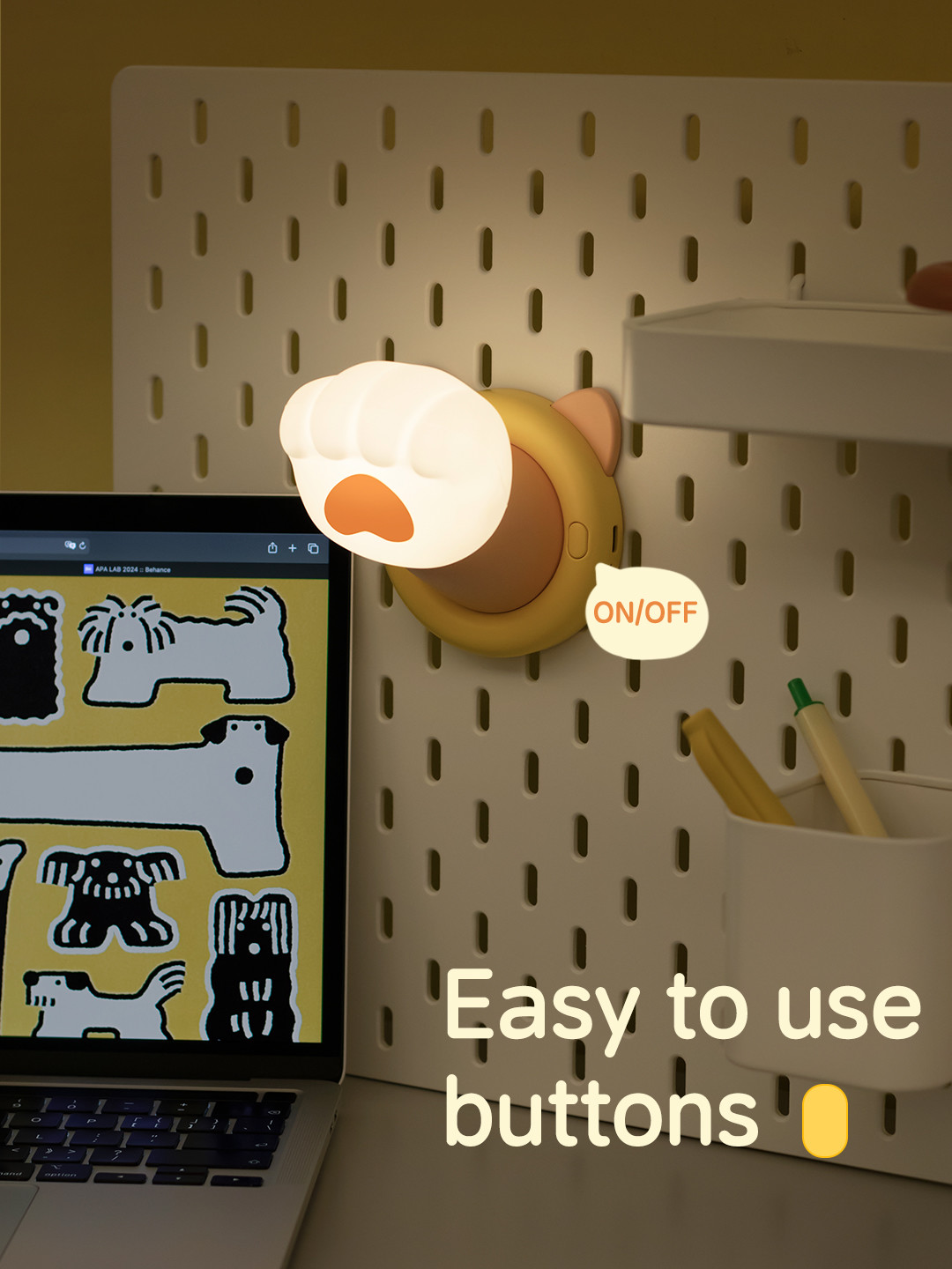 Factory Cute Sleeping Control CAT PAW USB Bedroom Lamps Silicone Lamp Rechargeable Touch Light Silicone Night Light