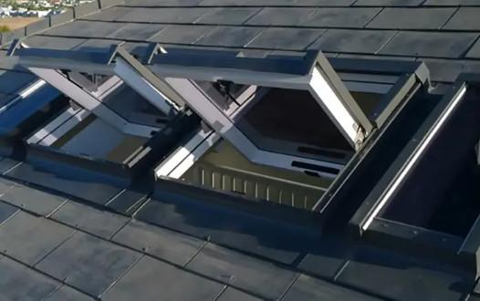Custom Aluminum Double Glass Skylight Roof Window with Motorized Blinds and Anti