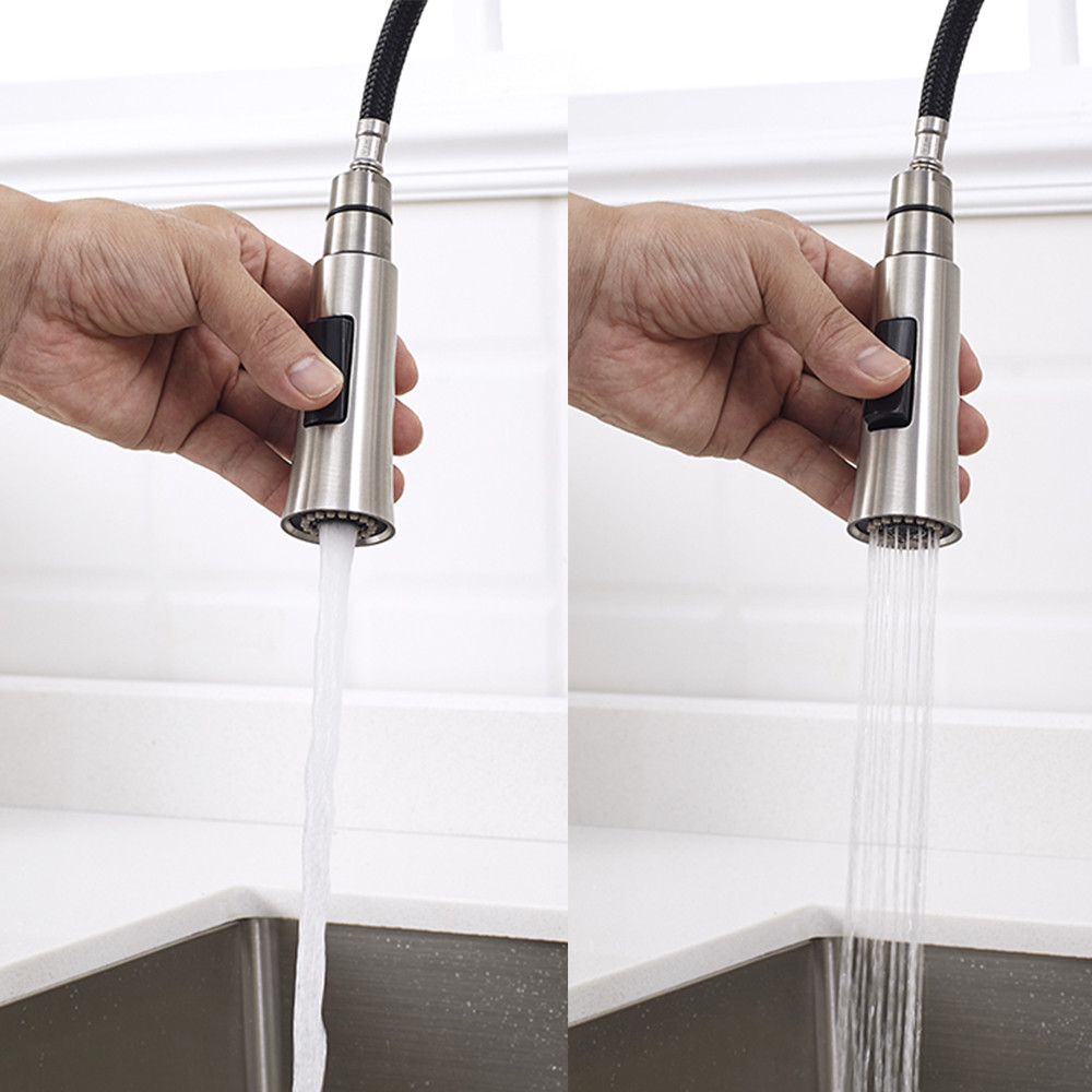 Lead Free Steel 304/316 Material Modern Commercial Pull Out Black Flexible Hose For Kitchen Faucet