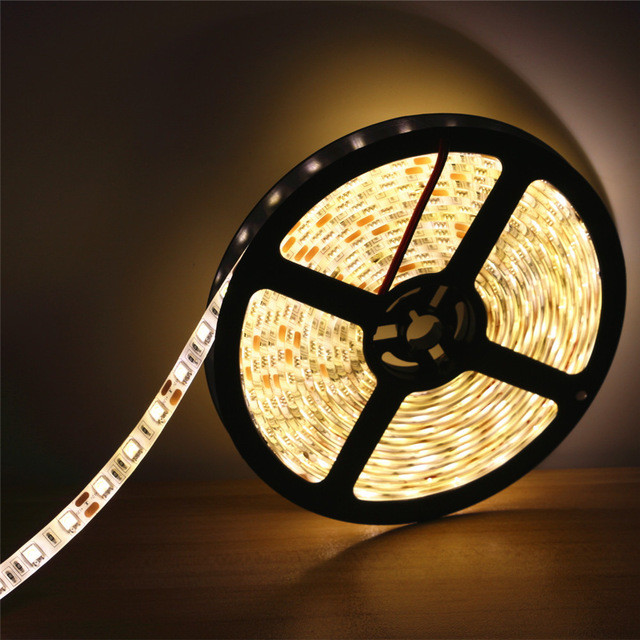 14.4W Flexible LED Strip Light Outdoor / Indoor Decorative 5m 300 LEDs 60Leds/m 5m/lot