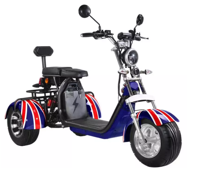 All Terrain 3 Wheel Electric Scooter 2 Seater 3000W EEC COC
