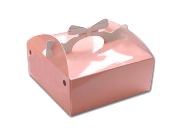 OEM Design Custom Size Free Sample Gloss Art Paper Material Bow Tie Shape Pink