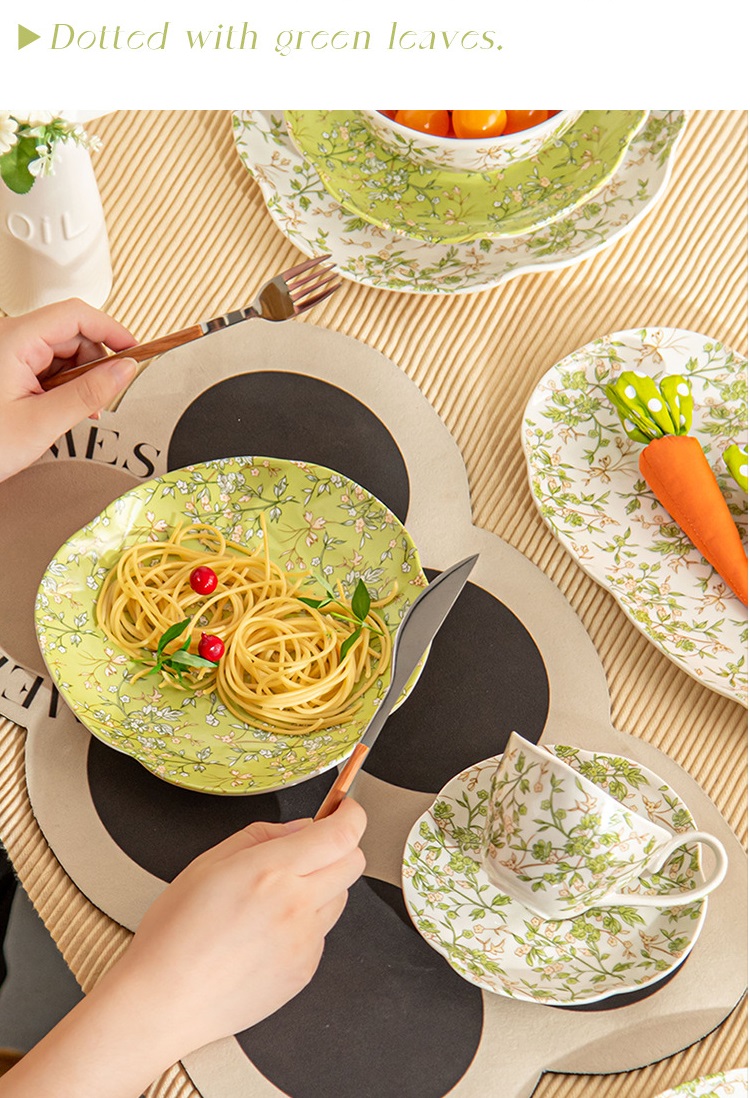 Flower Design Porcelain Tableware Set Perfect For Summer Dining And House Warming Gift