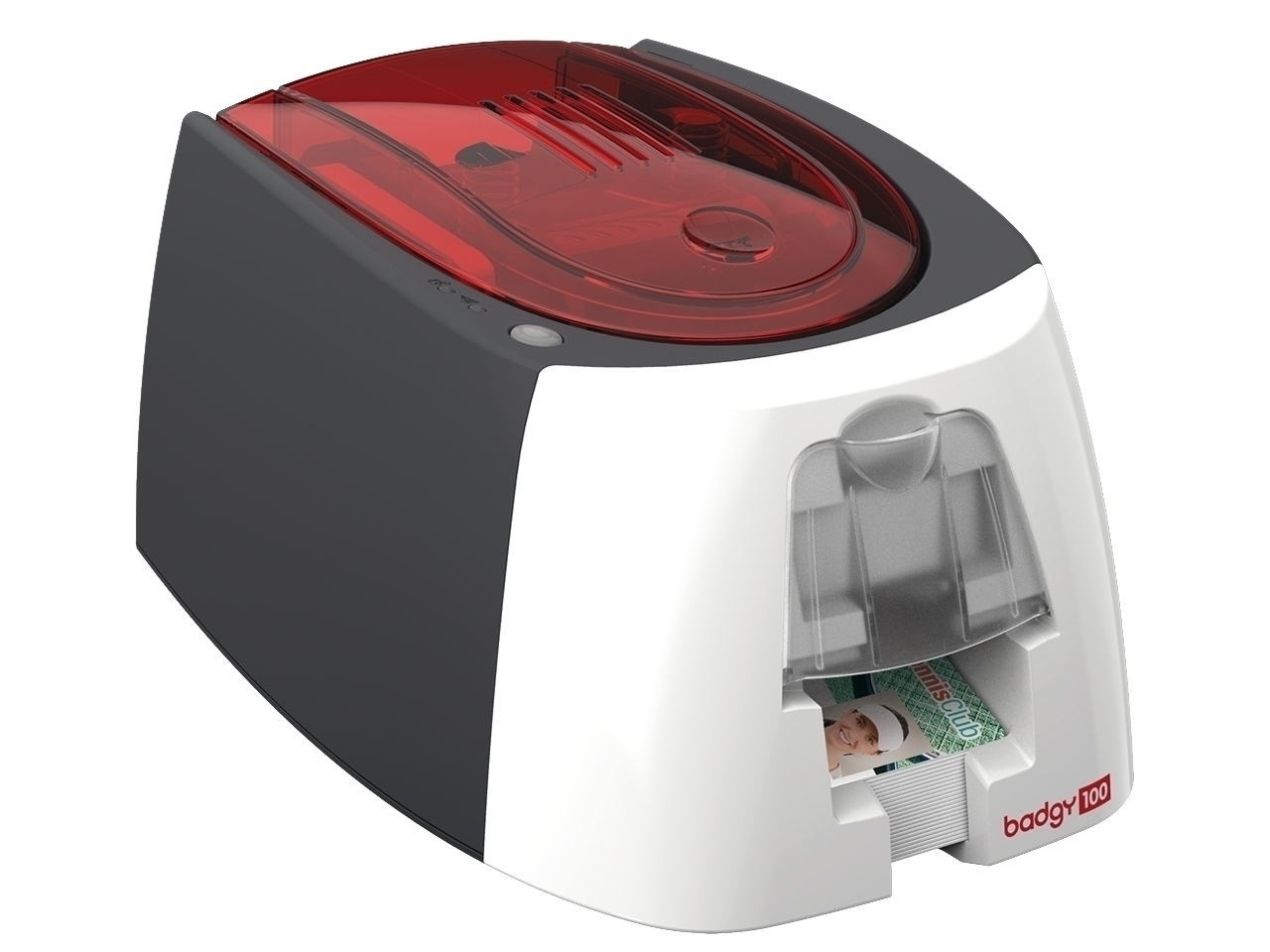 Evolis Badgy100 Single Sided Smart Plastic Business IC ID Card Printer 1- CR80 Size
