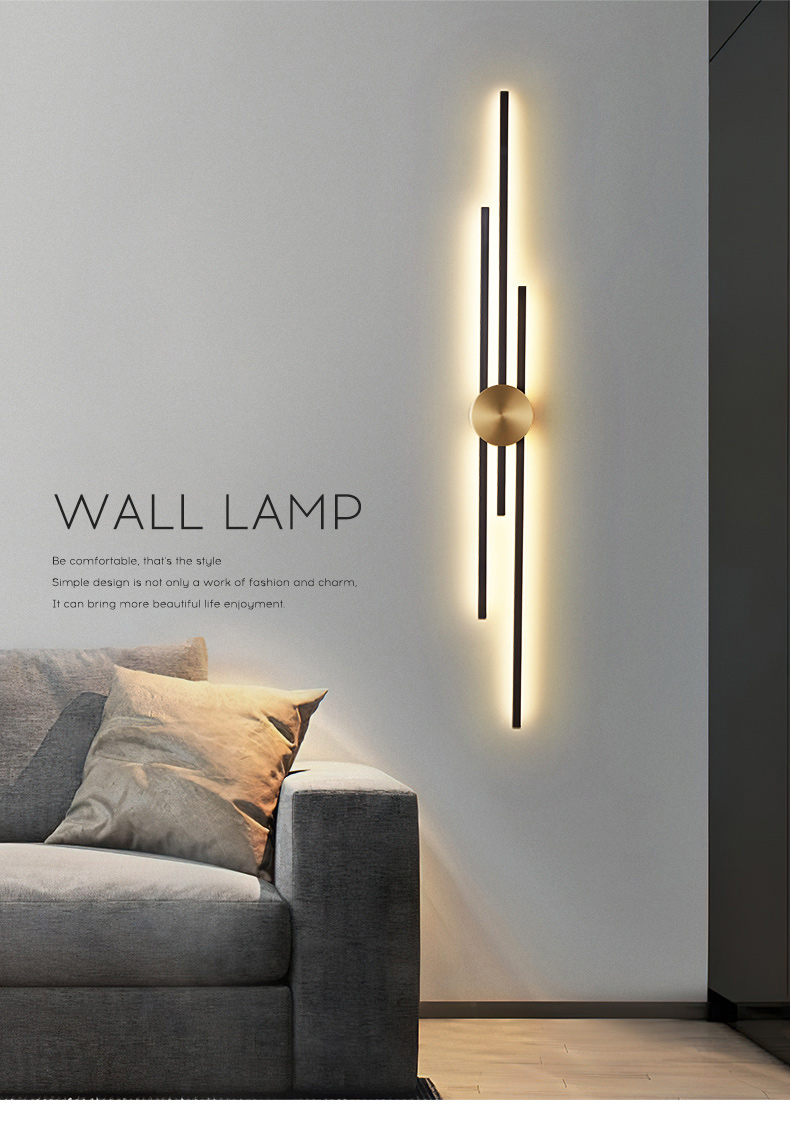 Luxury minimalist bedroom bedside long wall light creative living room TV background wall lamp(WH-OR-256)