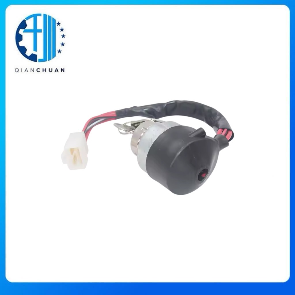 Ignition Starter Switch With Key 52200-41212 For Kubota M4900 M5700 M6800 M8200 M9000 Excavator Engine Spare Parts