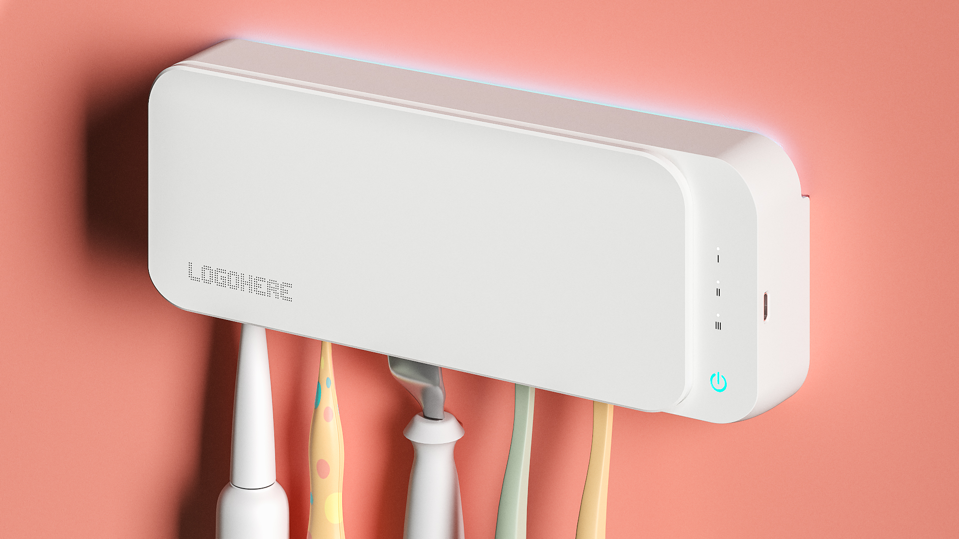 Multi Function UVC LED UV Uv Toothbrush Sanitizer PP 5W