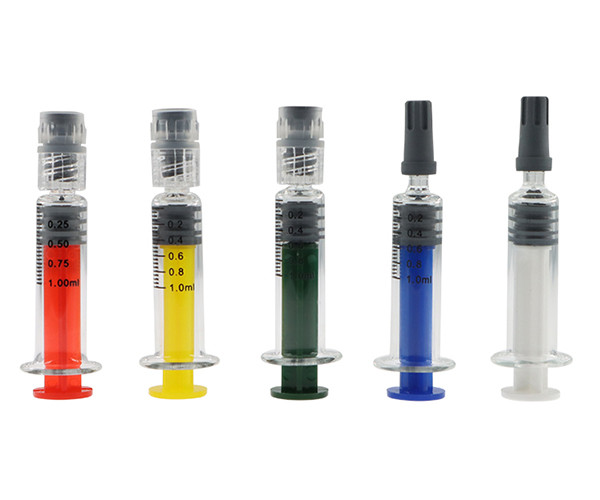 CBD Oil Glass Syringe Luer Lock THC Oil Syringe 1ml Empty Luer Cap Glass Syringe