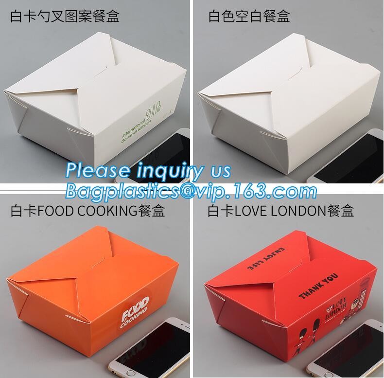 Cheap Cardboard foldable kraft paper lunch box with window,Lunch noodle fast food kraft paper box by customized logo pri