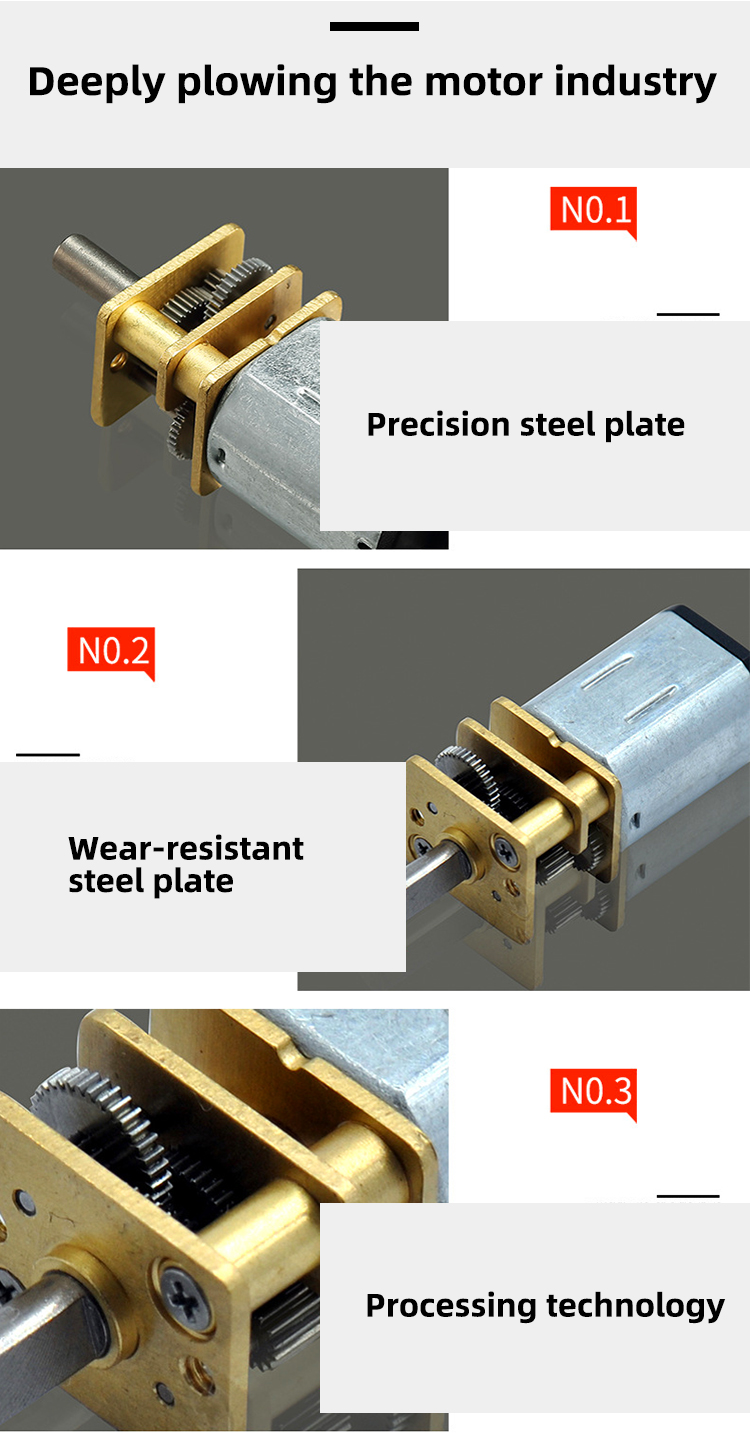Customized Micro DC Brush Motor High Torque For Robot Vehicle